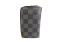 Photo2: LOUIS VUITTON Damier Graphite Leather Zippey Coin Purse #9702 (2)