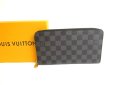 Photo1: LOUIS VUITTON Damier Graphite Leather Zippey Organizer NM Wallet #9703 (1)