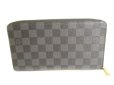 Photo2: LOUIS VUITTON Damier Graphite Leather Zippey Organizer NM Wallet #9703 (2)