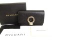 Photo1: BVLGARI Black Leather Logo Clip 6 Pics Key Cases #9706 (1)