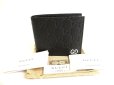 Photo1: GUCCI GG Metal Guccissima Black Signature Leather Bifold Wallet #9707 (1)