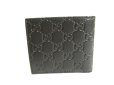 Photo2: GUCCI GG Metal Guccissima Black Signature Leather Bifold Wallet #9707 (2)