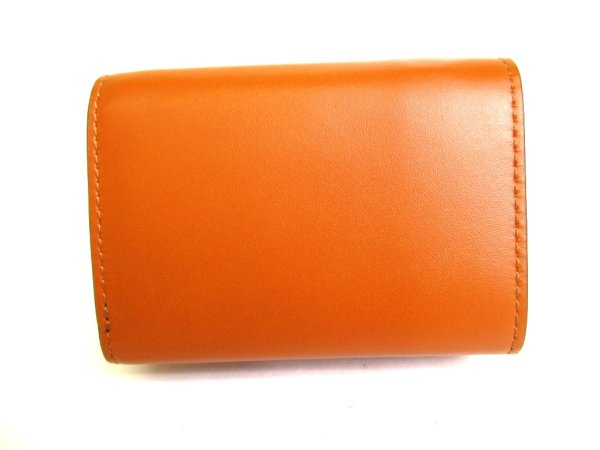 Photo2: FENDI ROMA Brown Leather Trifold Wallet Compact Wallet # 9709
