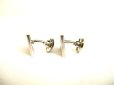 Photo2: LOUIS VUITTON Silver Metal Cuffs Cufflinks Damier #9712 (2)