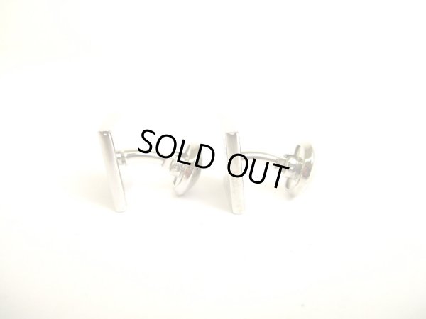 Photo2: LOUIS VUITTON Silver Metal Cuffs Cufflinks Damier #9712