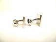 Photo3: LOUIS VUITTON Silver Metal Cuffs Cufflinks Damier #9712