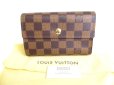 Photo1: LOUIS VUITTON Damier Brown Brifold Wallet Portefeuille Alexandra #9714 (1)