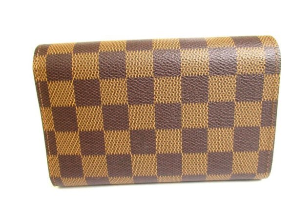 Photo2: LOUIS VUITTON Damier Brown Brifold Wallet Portefeuille Alexandra #9714