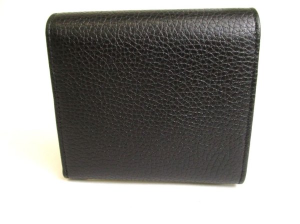 Photo2: GUCCI Soho Interlocking G Black Leather Trifold Wallet Purse #9715