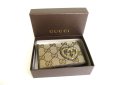 Photo12: GUCCI GG Brown Canvas Leather Heart Motif Card Case #9716