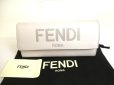 Photo1: FENDI ROMA Gray Leather Flap Long Wallet Continental Wallet #9719 (1)