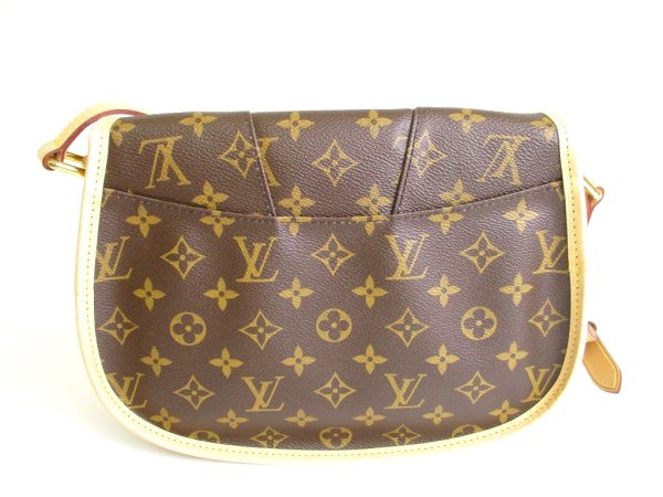 Photo2: LOUIS VUITTON Monogram Brown Leather Crossbody Bag Menil Montan PM #9721