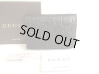 GUCCI GG Guccissima Black Leather Card Holder #9726