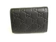 Photo2: GUCCI GG Guccissima Black Leather Card Holder #9726 (2)