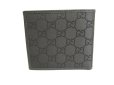 Photo2: GUCCI GG Black Nylon Canvas Leather Bifold Bill Wallet Card Holder #9727 (2)