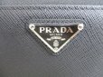 Photo10: PRADA Black Saffiano Leather Round Zip Long Wallet #9729