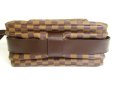 Photo5: LOUIS VUITTON Damier Brown Leather Messenger Crossbody Bag Naviglio #9733