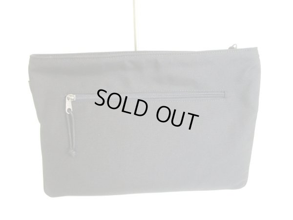 Photo2: BALENCIAGA Black Nylon white rhinoceros Motif Clutch Bag Pouch #9735