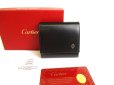 Photo1: Cartier Pasha de Cartier Black Leather Coin Purse #9737 (1)