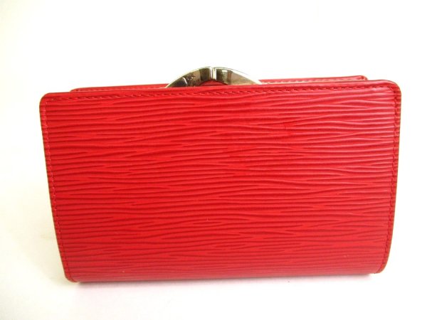 Photo2: LOUIS VUITTON Epi Red Leather Bifold Wallet French Purse #9742