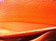 Photo11: GUCCI Logo Motif Black Orange Leather Round Zip Long Wallet #9751