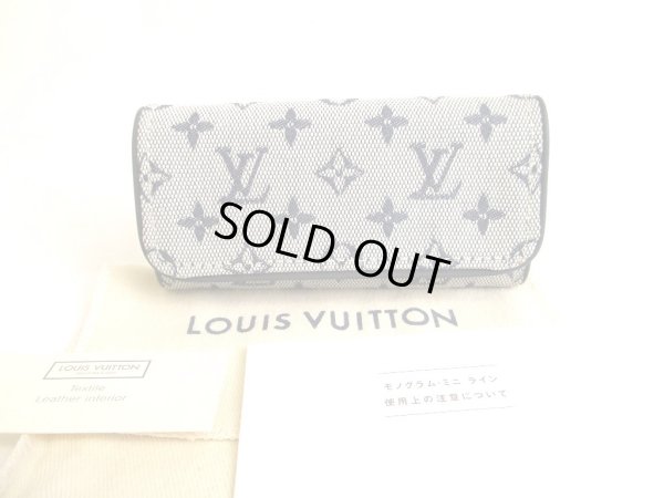 Photo1: LOUIS VUITTON Monogram Mini Blue Canvas Multicles 4 Pics Key Cases #9753