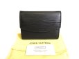 Photo1: LOUIS VUITTON Epi Black Leather Coin Purse #9756 (1)