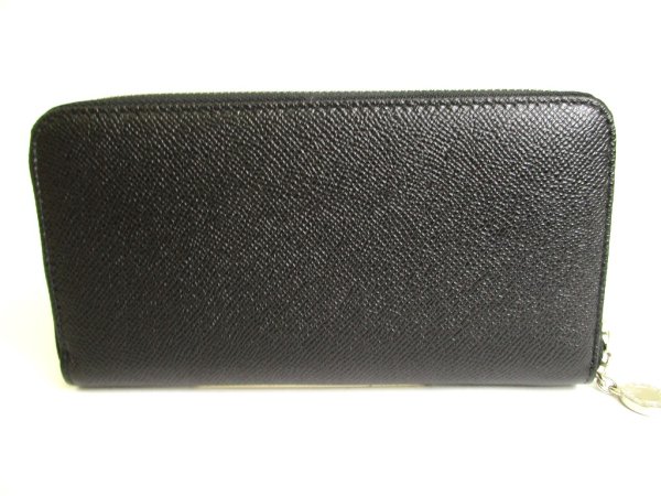 Photo2: BVLGARI Black Leather Round Zip Long Wallet Purse #9758