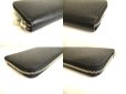 Photo7: BVLGARI Black Leather Round Zip Long Wallet Purse #9758