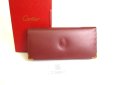 Photo1: Cartier Must de Cartier Bordeaux Leather Bifold Long Wallet #9763 (1)