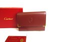 Photo1: Cartier Must de Cartier Bordeaux Leather Bifold Wallet Purse #9764 (1)