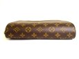 Photo5: LOUIS VUITTON Monogram Brown Leather Clutch Bag Orsay #9772