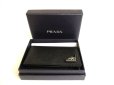 Photo12: PRADA Black Saffiano Leather Credit Card Case Business Card Holder #9773