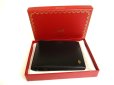 Photo12: Cartier Pasha de Cartier Black Leather Gold Logo Bifold Bill Wallet #9774