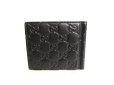 Photo2: GUCCI Guccissima Black Leather Bifold Bill Wallet #9775 (2)