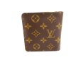 Photo2: LOUIS VUITTON Monogram Brown Leather Bifold Wallet Compact Zippe #9789 (2)