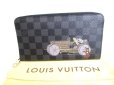 Photo1: LOUIS VUITTON Damier Graphite Leather Zippey Organizer Round Zip Wallet #9791 (1)