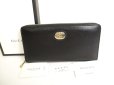 Photo1: GUCCI Interlocking G Black Leather Round Zip Wallet #9795 (1)