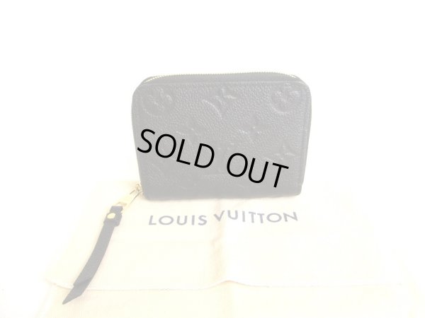 Photo1: LOUIS VUITTON Monogram Empreinte Black Leather Zippey Coin Purse #9798