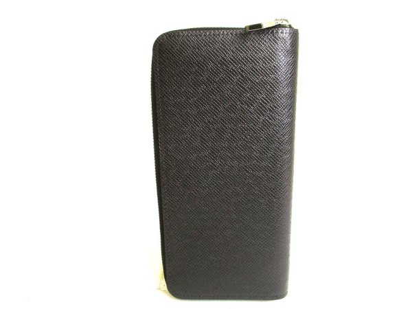 Photo2: LOUIS VUITTON Taiga Black Leather Zippey Wallet Vertical #9799