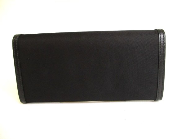 Photo2: PRADA Black Nylon and Leather Bifold Long Wallet Purse #9801