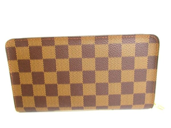 Photo2: LOUIS VUITTON Damier Leather Round Zip Wallet Porto Monnaie Zip #9803