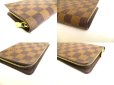 Photo7: LOUIS VUITTON Damier Leather Round Zip Wallet Porto Monnaie Zip #9803