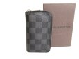 Photo1: LOUIS VUITTON Damier Graphite Leather Zippey Coin Purse #9805 (1)