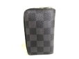 Photo2: LOUIS VUITTON Damier Graphite Leather Zippey Coin Purse #9805 (2)