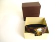 Photo12: LOUIS VUITTON Damier Brown Gold Buckle Belt Waist Size 75-85cm S #9812