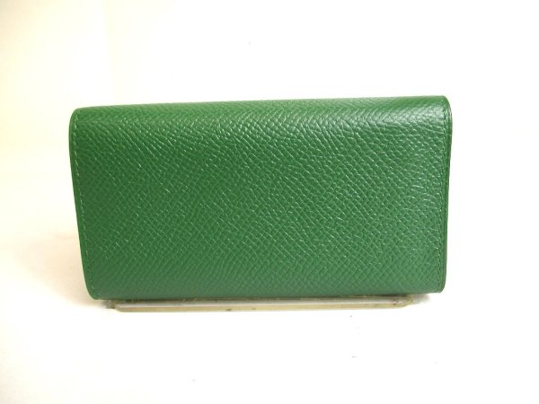 Photo2: HERMES Green Serie Graine Couchevel Leather Gold H/W 6 Pics Key Cases #9815