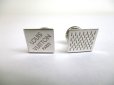 Photo12: LOUIS VUITTON Silver Metal Cuffs Cufflinks Damier #9816