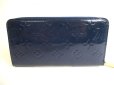 Photo2: LOUIS VUITTON Vernis Deep Blue Patent Leather Round Zip Zippy Wallet #9832 (2)