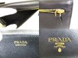 Photo10: PRADA Saffiano Metal Black Leather Bifold Long Flap Wallet #9834